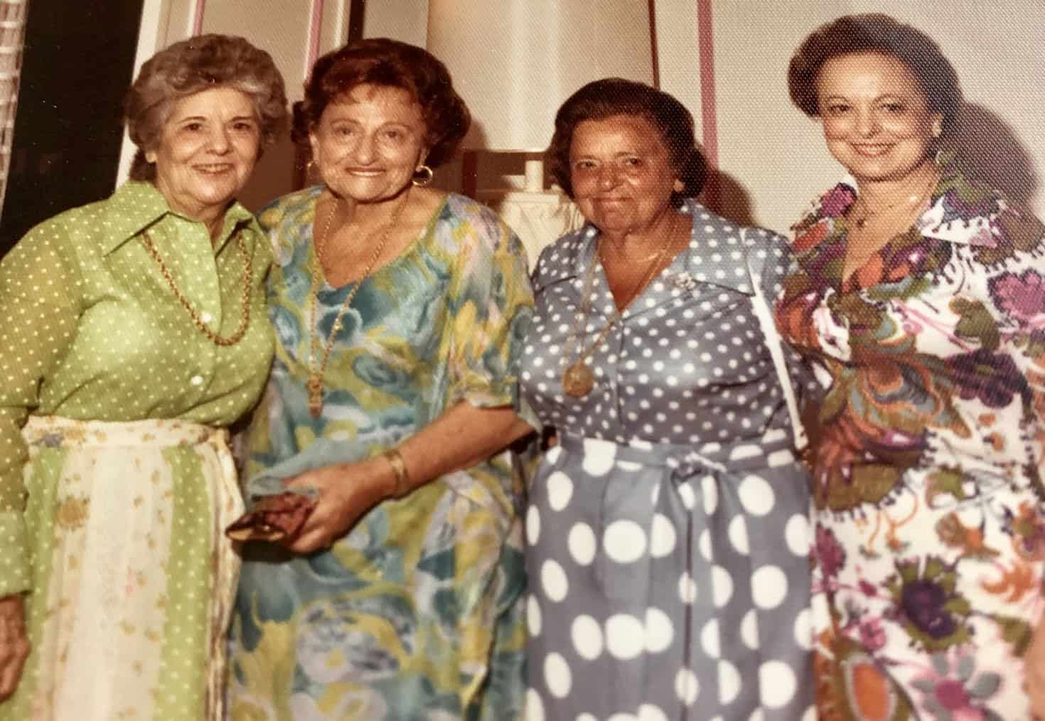 Right to left: My grandmother, Bea; Aunt Dora; Aunt Molly; Aunt Shirley
