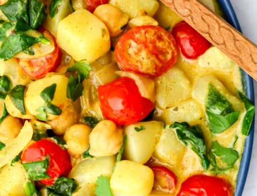 Chickpea, Spinach, Potato Curry