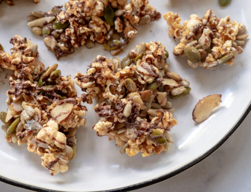 Popcorn Clusters with Chocolate Drizzle (a.k.a. “Cracker Jacks”)