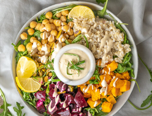 Sweet Potato Beet Tahini Bowl