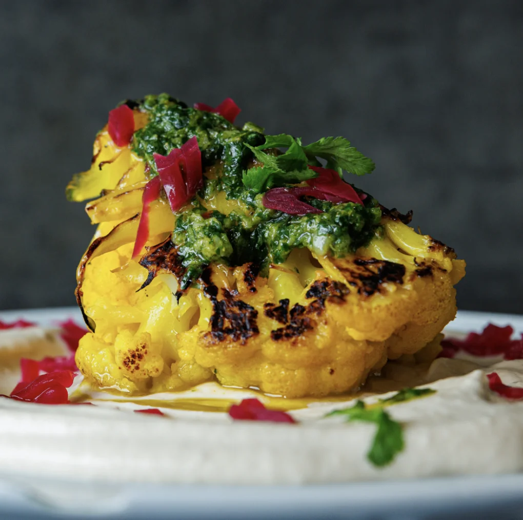 roast cauliflower with Tahini sauce