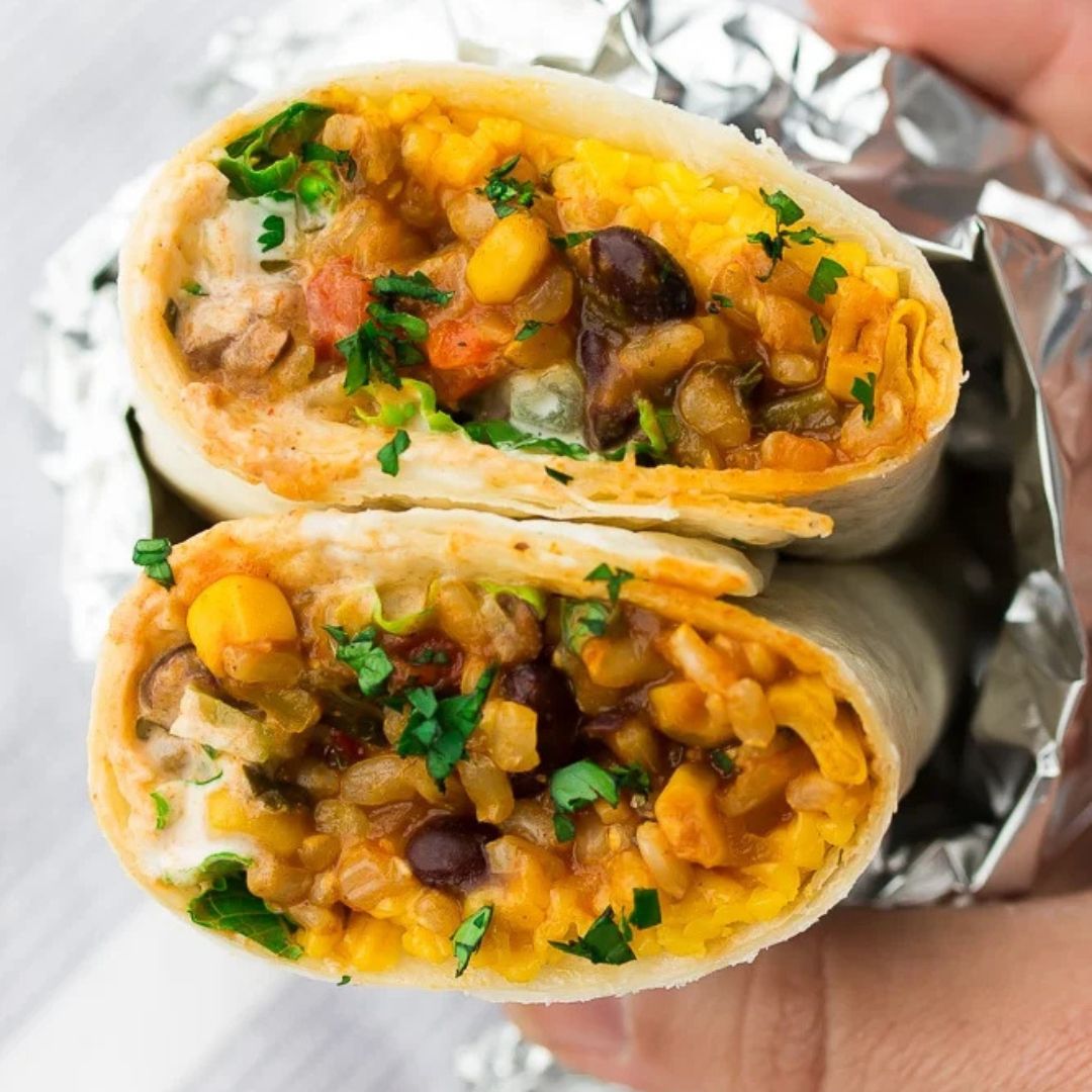 vegan bean burrito
